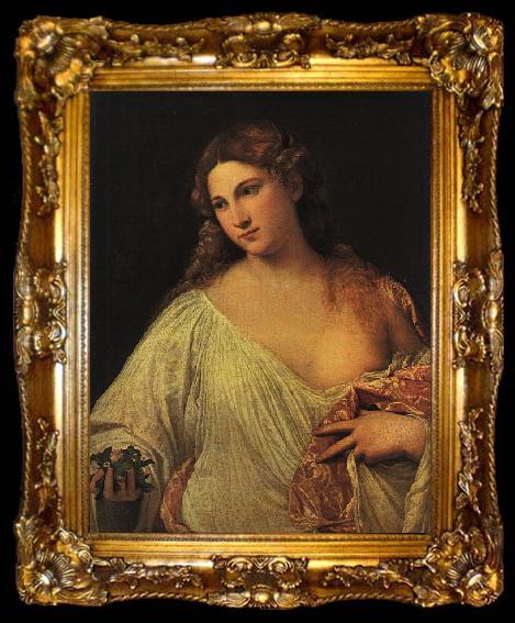 framed   Titian Flora, ta009-2